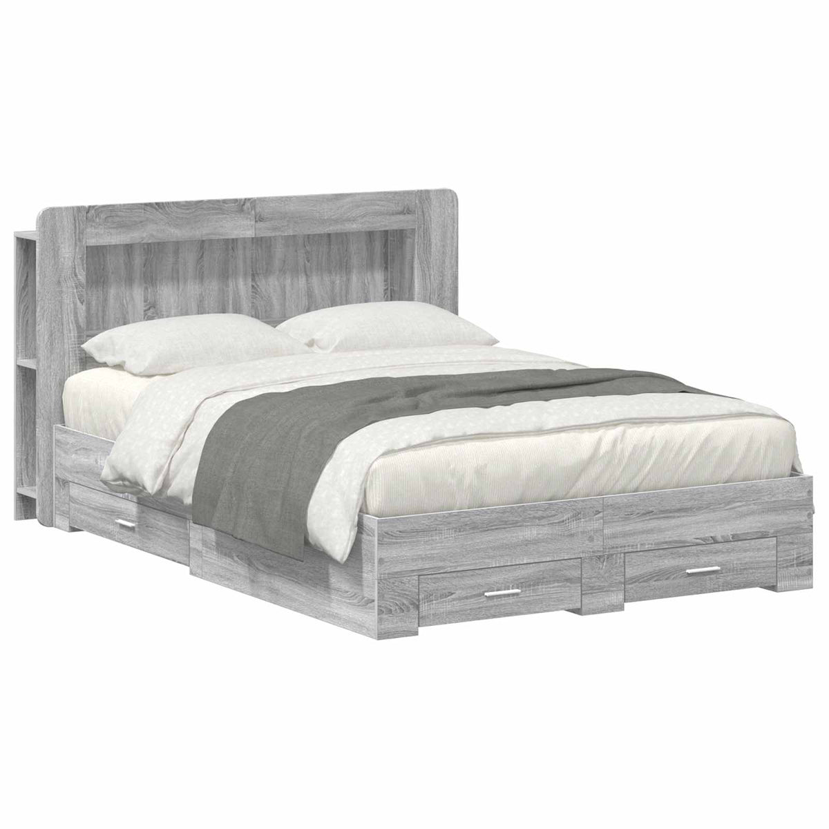 Bed Frame Storage Grey Sonoma