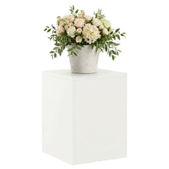 Plant Stand 30 x 30 x 40 cm Steel White 1x (30 x 30 x 40 cm)