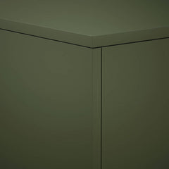 Plant Stand 2 pcs 30 x 30 x 40 cm Steel Olive Green 1x (30 x 30 x 40 cm)