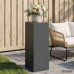 Plant Stand 2 pcs 24 x 24 x 35 cm Steel Anthracite 1x (30 x 30 x 80 cm)