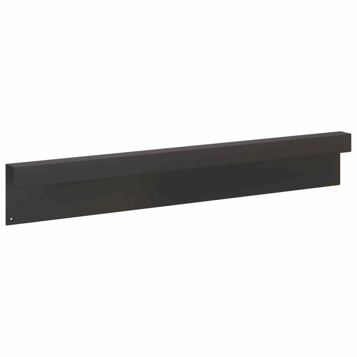 vidaXL Garden Cover Profile 2 pcs 100 x 5 x 15 cm Steel Black 5