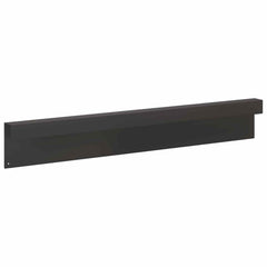 vidaXL Garden Cover Profile 2 pcs 100 x 5 x 15 cm Steel Black 5