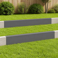 vidaXL Garden Cover Profile 2 pcs 100 x 5 x 15 cm Steel Anthracite 1