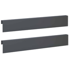 vidaXL Garden Cover Profile 2 pcs 100 x 5 x 15 cm Steel Anthracite 2