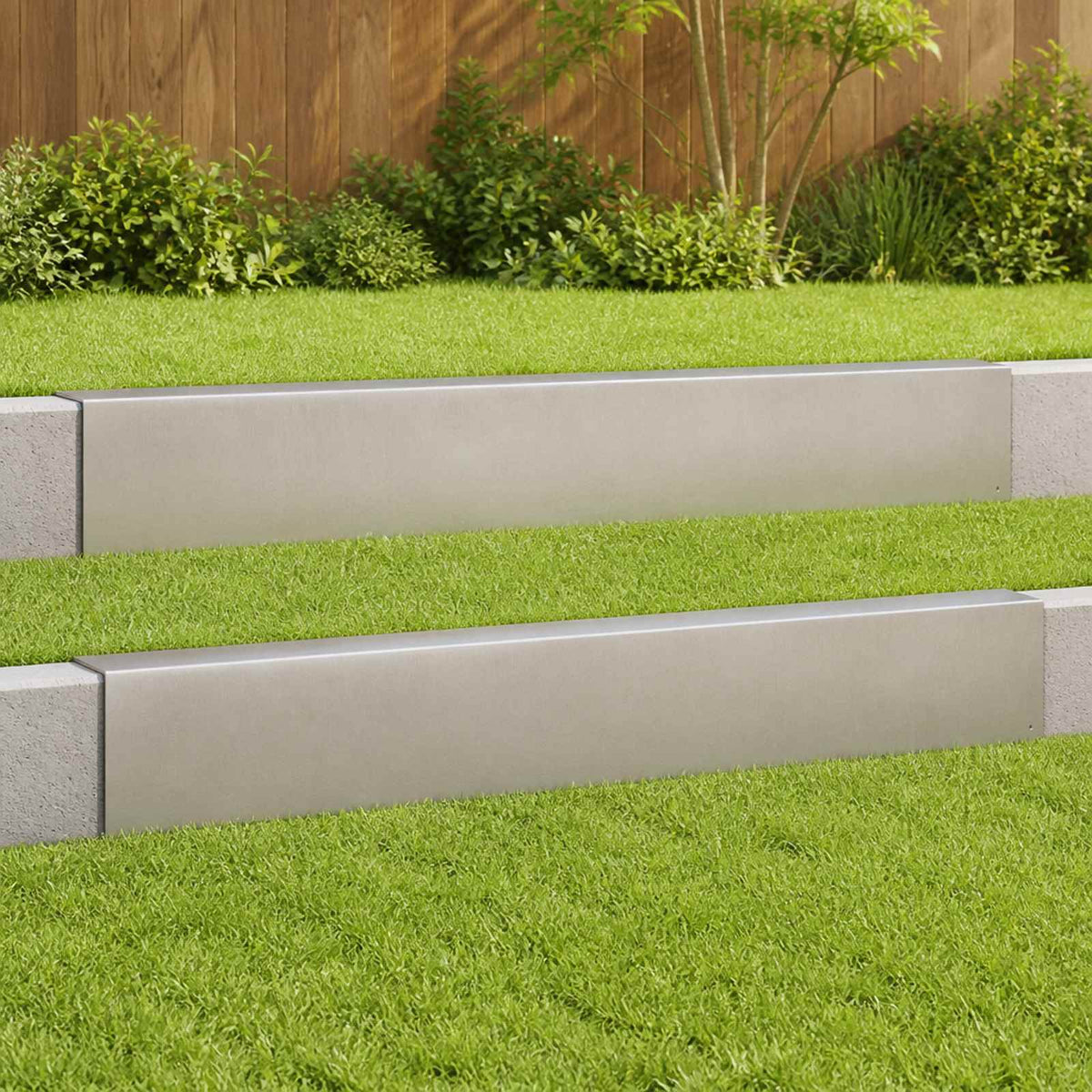 Garden Cover Profile 2 pcs in Stainless Steel