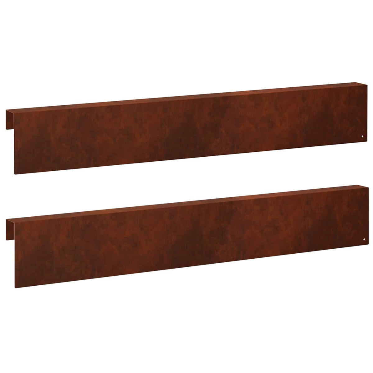 vidaXL Garden Cover Profile 2 pcs 100 x 5 x 15 cm Weathering Steel 2