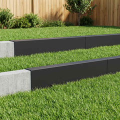 Garden Cover Profile 100 x 6 x 15 cm Steel 10 pcs Black