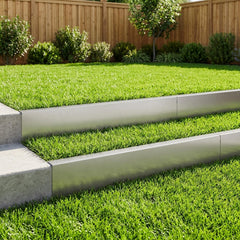 Garden Cover Profile 100 x 6 x 15 cm Steel 10 pcs Stainless steel