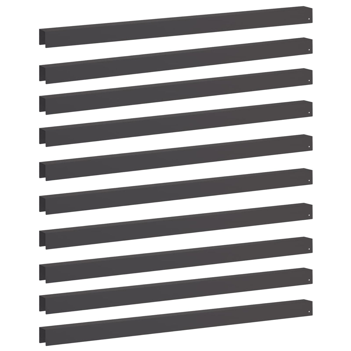 Garden Cover Profile 100 x 5 x 5 cm Steel 10 pcs Black