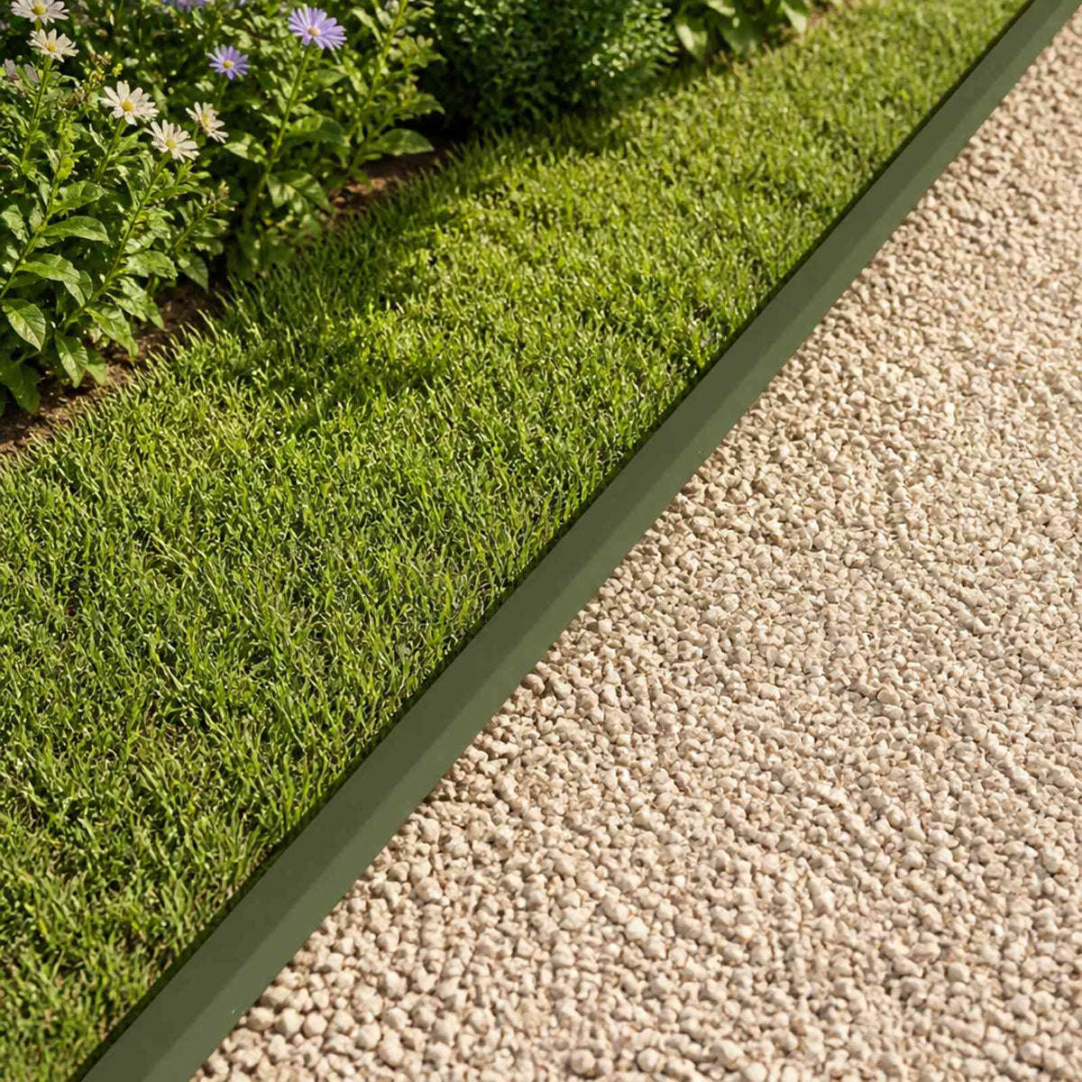 Garden Cover Profile Steel Olive green