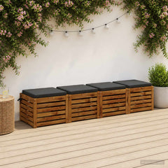 vidaXL Seat Cushions SOEST 4 pcs 100% Polyester Anthracite 1