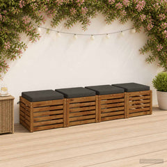vidaXL Seat Cushions SOEST 4 pcs 100% Polyester Anthracite 1