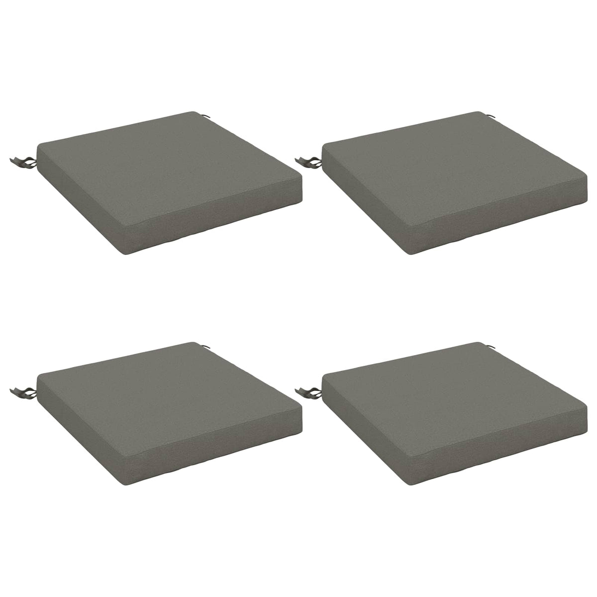 Seat Cushions SOEST 100% Polyester Anthracite 4 pcs