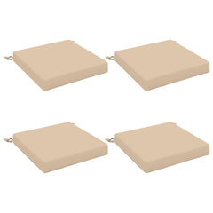 vidaXL Seat Cushions SOEST 4 pcs 100% Polyester Cream 45 x 45 x 7 cm 2