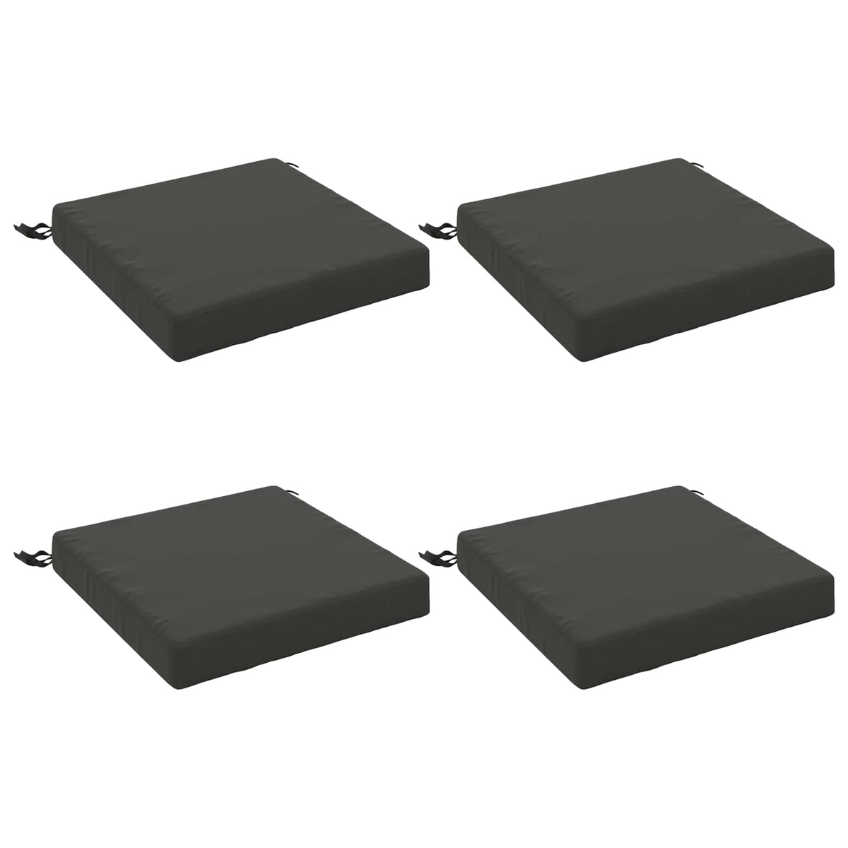 Seat Cushions SOEST 100% Polyester Anthracite 4 pcs
