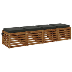 vidaXL Seat Cushions SOEST 4 pcs 100% Polyester Anthracite 3