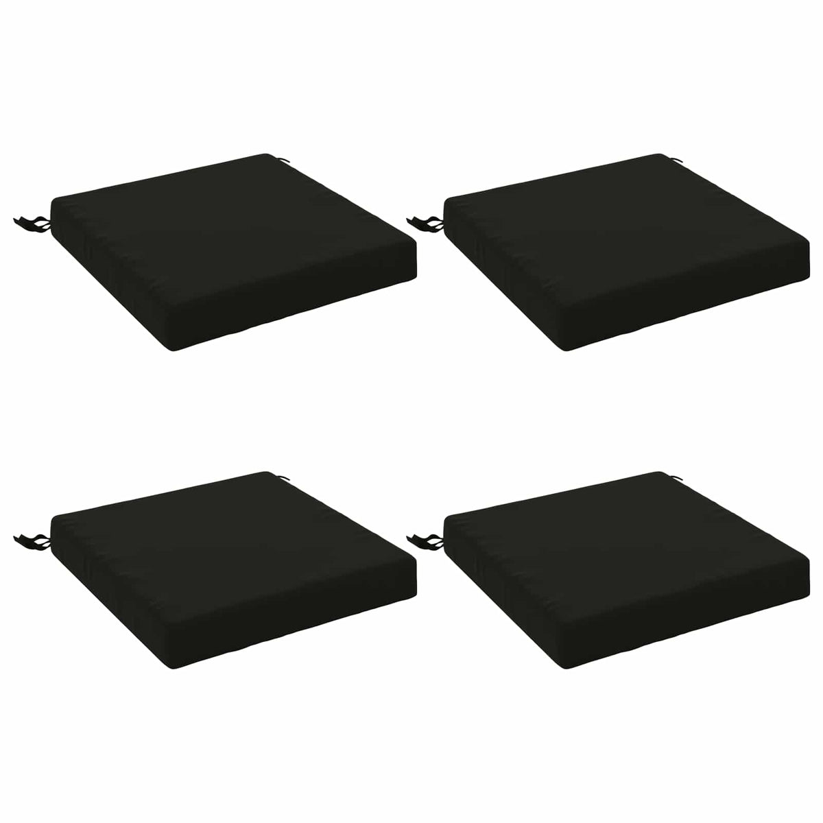 Seat Cushions SOEST 4 pcs 100% Polyester Black, image 2