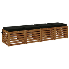 Seat Cushions SOEST 4 pcs 100% Polyester Black, image 3