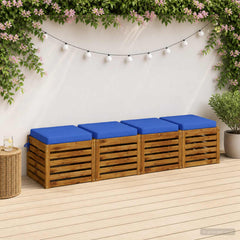 Seat Cushions SOEST 100% Polyester Anthracite 4 pcs in Royal Blue (polyester)