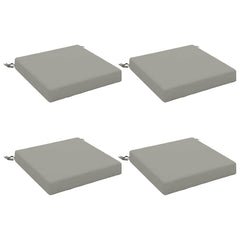 vidaXL Seat Cushions SOEST 4 pcs 100% Polyester Grey 45 x 45 x 7 cm 2