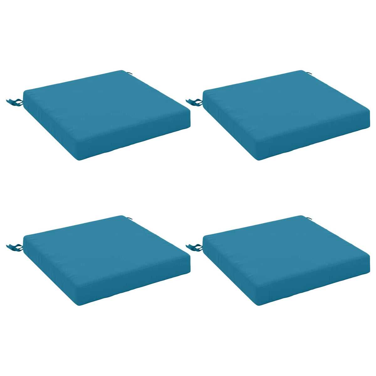 vidaXL Seat Cushions SOEST 4 pcs 100% Polyester Light Blue 2