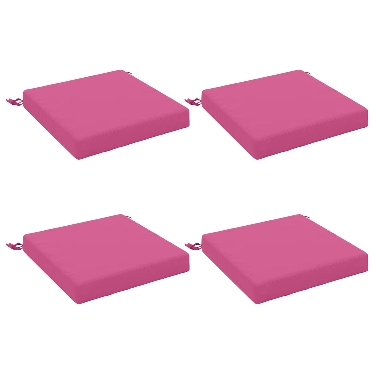 vidaXL Seat Cushions SOEST 4 pcs 100% Polyester Pink 45 x 45 x 7 cm 2