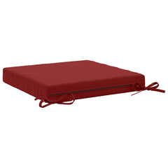vidaXL Seat Cushions SOEST 4 pcs 100% Polyester Wine Red 5