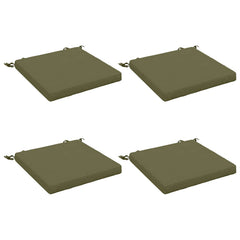 vidaXL Seat Cushions SOEST 4 pcs 100% Polyester Olive Green 2