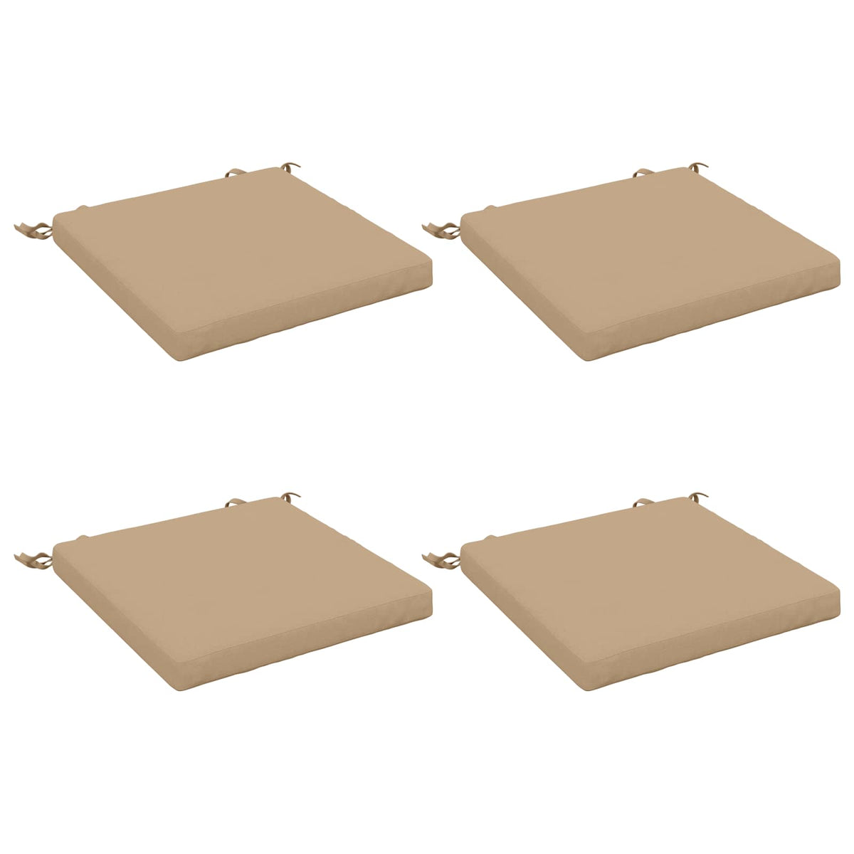 Seat Cushions SOEST 4 pcs 100% Polyester Sand, image 2