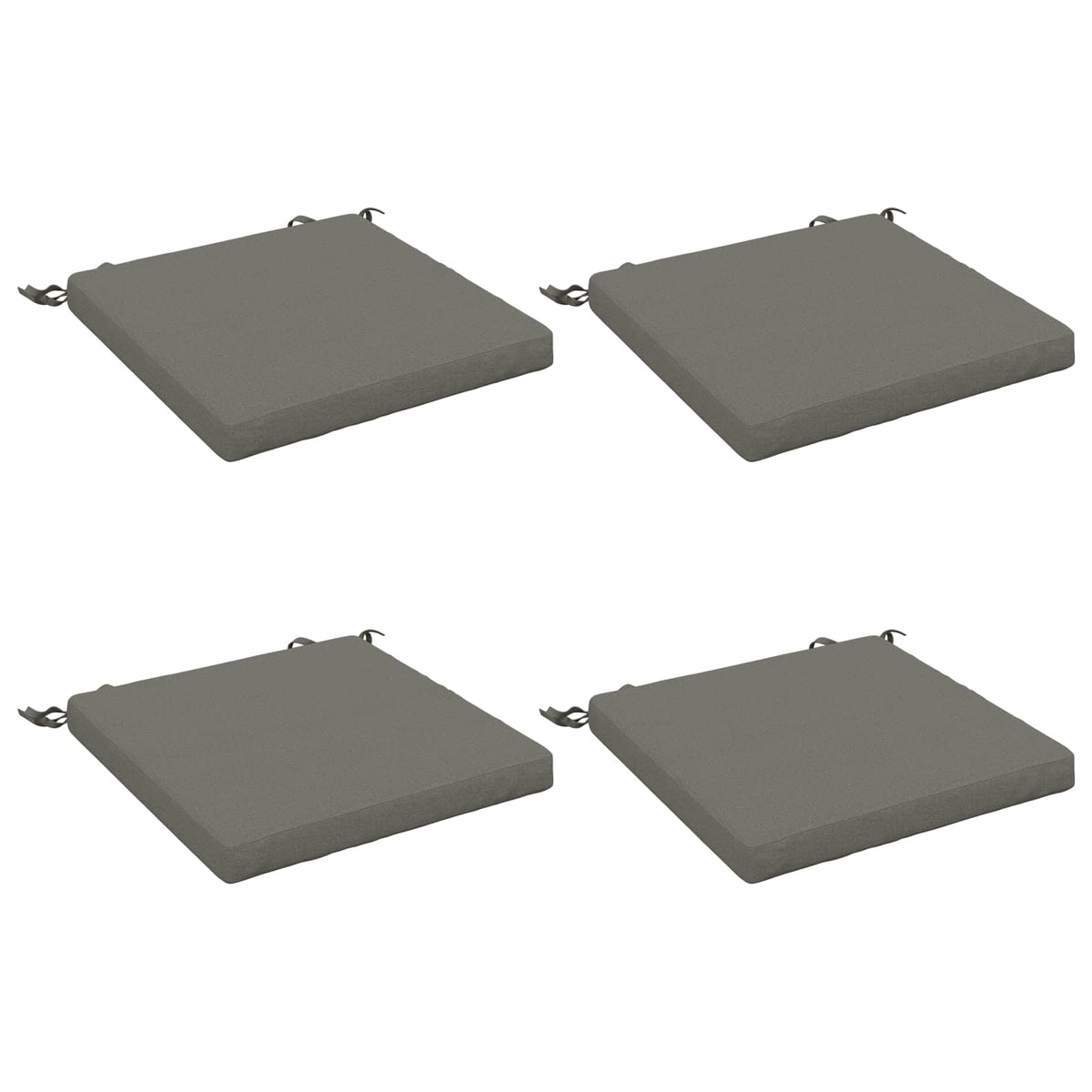 vidaXL Seat Cushions SOEST 4 pcs 100% Polyester Grey 50 x 50 x 5 cm 2