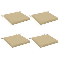 vidaXL Seat Cushions SOEST 4 pcs 100% Polyester Beige 50 x 50 x 5 cm 2