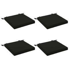 vidaXL Seat Cushions SOEST 4 pcs 100% Polyester Black 50 x 50 x 5 cm 2