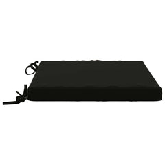 vidaXL Seat Cushions SOEST 4 pcs 100% Polyester Black 50 x 50 x 5 cm 4