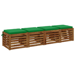 Seat Cushions SOEST 4 pcs 100% Polyester Green, image 3