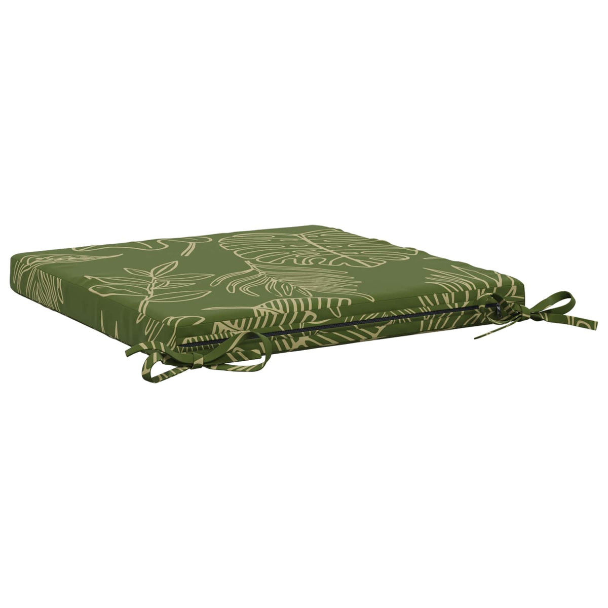 vidaXL Seat Cushions SOEST 4 pcs 100% Polyester Leaf Design 5