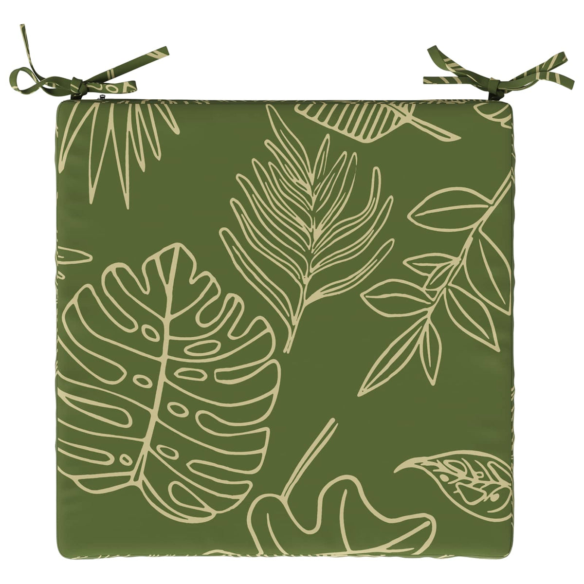 vidaXL Seat Cushions SOEST 4 pcs 100% Polyester Leaf Design 6