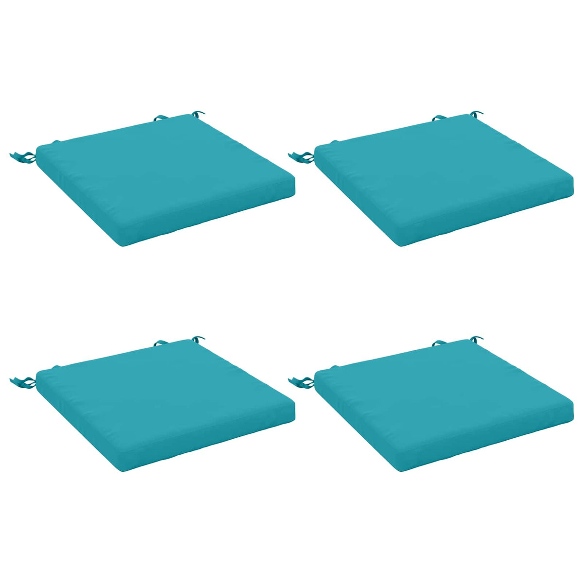 Seat Cushions SOEST 4 pcs 100% Polyester Turquoise, image 2
