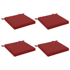 vidaXL Seat Cushions SOEST 4 pcs 100% Polyester Wine Red 2