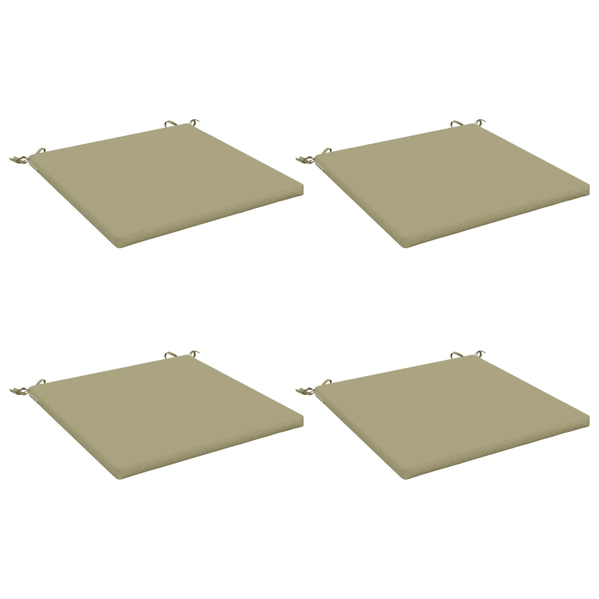 vidaXL Seat Cushions SOEST 4 pcs 100% Polyester Light Green 2