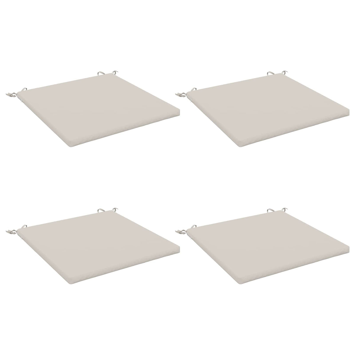 vidaXL Seat Cushions SOEST 4 pcs 100% Polyester White 60 x 60 x 3 cm 2
