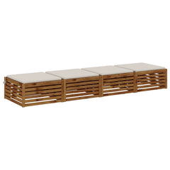 vidaXL Seat Cushions SOEST 4 pcs 100% Polyester White 60 x 60 x 3 cm 3