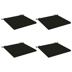 vidaXL Seat Cushions SOEST 4 pcs 100% Polyester Black 60 x 60 x 3 cm 2
