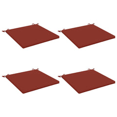 vidaXL Seat Cushions SOEST 4 pcs 100% Polyester Red 60 x 60 x 3 cm 2