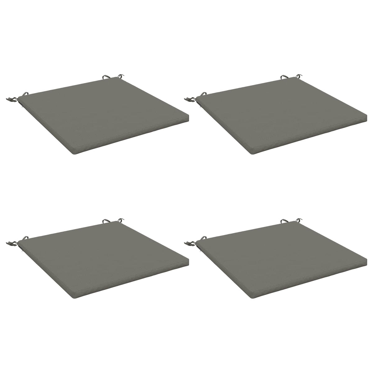 vidaXL Seat Cushions SOEST 4 pcs 100% Polyester Grey 60 x 60 x 3 cm 2