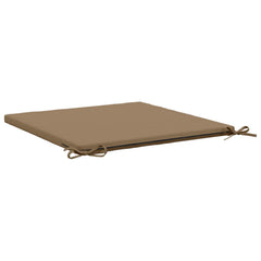 vidaXL Seat Cushions SOEST 4 pcs 100% Polyester Taupe 60 x 60 x 3 cm 5