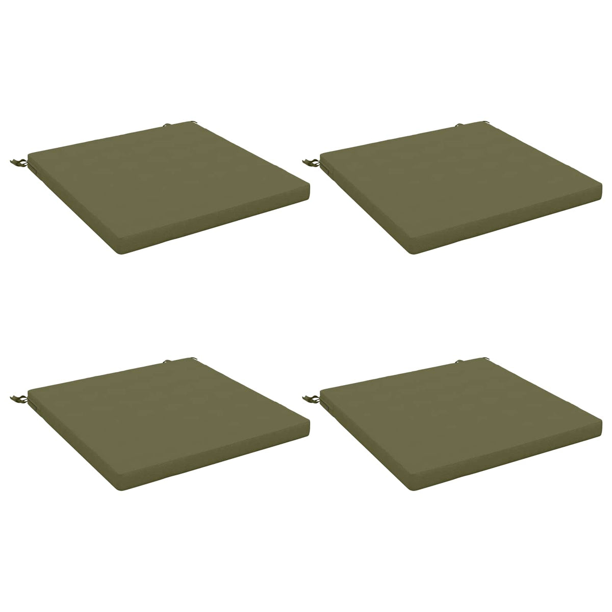 Seat Cushions SOEST 4 pcs 100% Polyester Olive Green 2