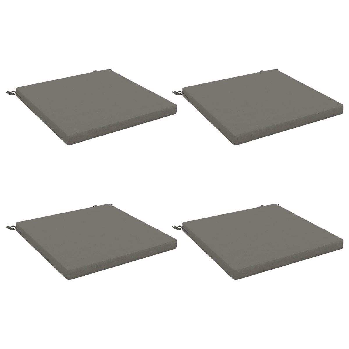 vidaXL Seat Cushions SOEST 4 pcs 100% Polyester Grey 60 x 60 x 5 cm 2