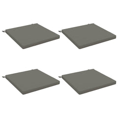 vidaXL Seat Cushions SOEST 4 pcs 100% Polyester Grey 60 x 60 x 5 cm 2
