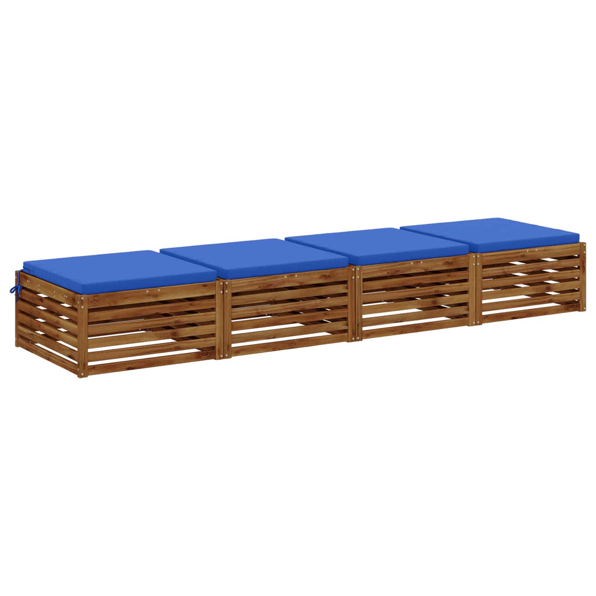 Seat Cushions SOEST 4 pcs 100% Polyester Royal Blue 3