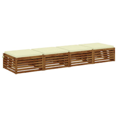 vidaXL Seat Cushions SOEST 4 pcs 100% Polyester Cream 60 x 60 x 5 cm 3